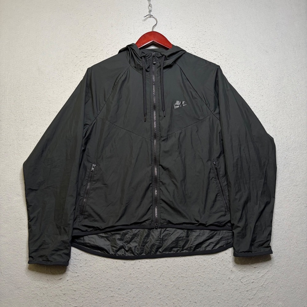 Nike Windrunner Jacket Women M Black BV3939-011 Hooded Mesh Lined Sportswear